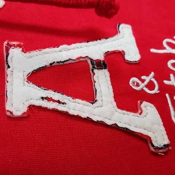 Abercrombie & Fitch pop over red hoodie sweatshirt xs size vintage - Picture 5 of 16